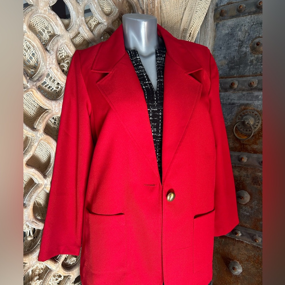 Bright Red Blazer